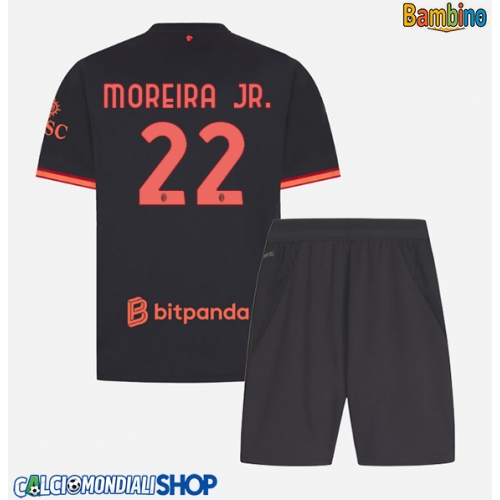 Maglie da calcio AC Milan Diego Moreira #22 Terza Maglia Bambino 2026-27 Manica Corta + Pantaloni corti)